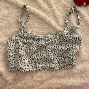 pacsun ribbed floral tank top